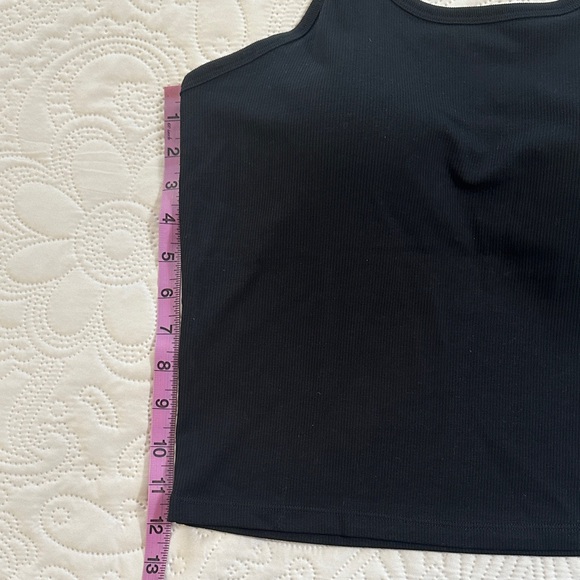 Uniqlo Black Ribbed Open Back Halter Top, Large - Picture 6 of 7